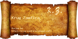 Krug Zamfira névjegykártya